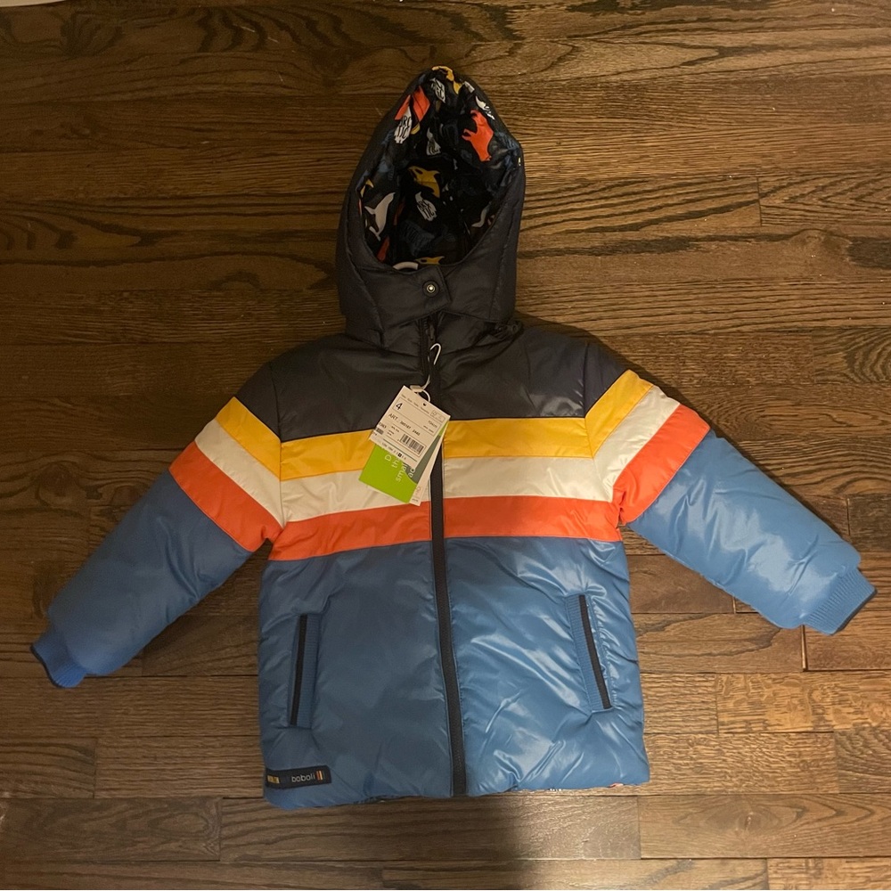 Striped animal, reversible, parka NEW WITH TAGS